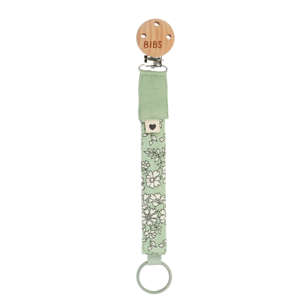 BIBS x LIBERTY Bib & Clip Set Capel - Sage - Image 3