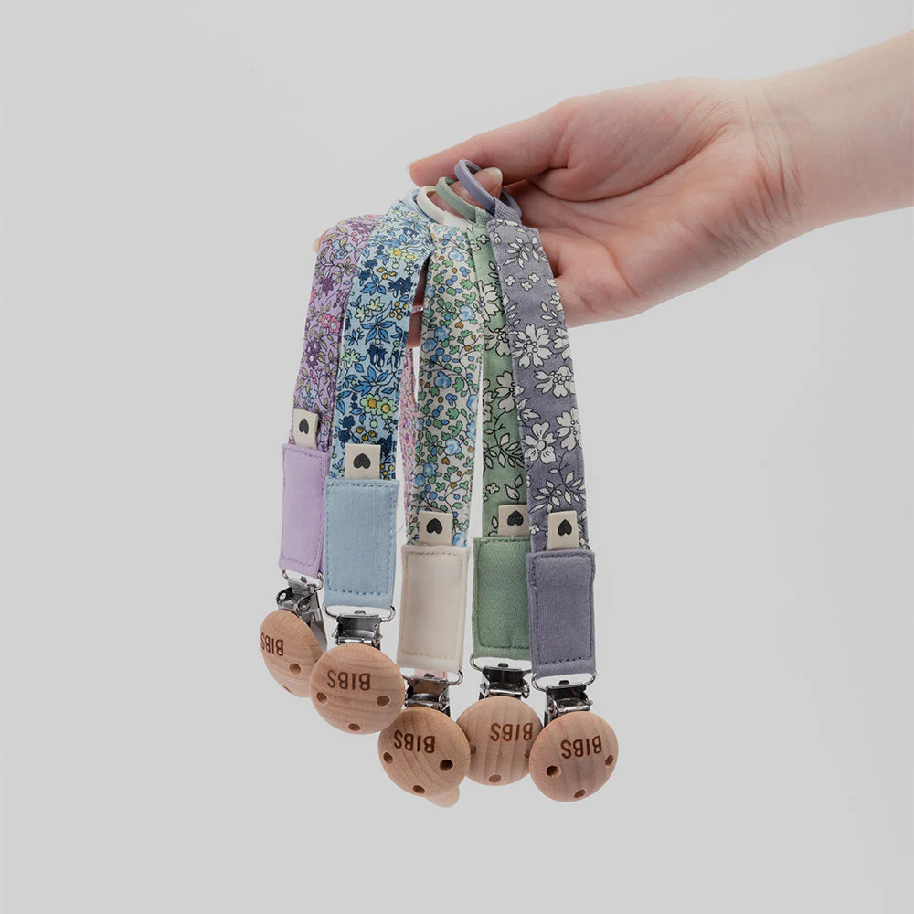 BIBS x LIBERTY Bib & Clip Set Capel - Sage - Image 4