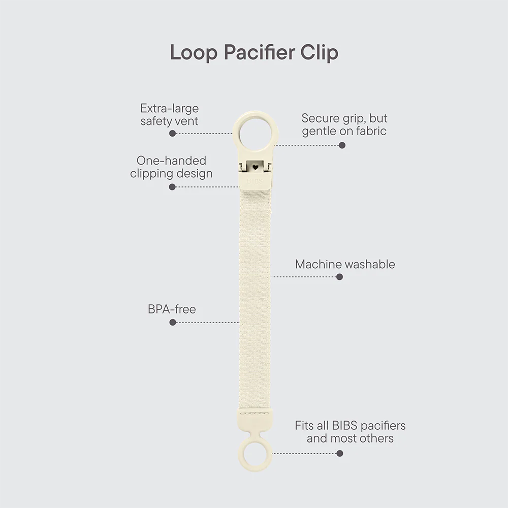 STUDIO Pacifier Clip Loop Polka - Ivory/Black - Image 3